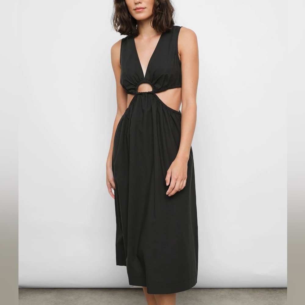 Rails Black Midi Dress